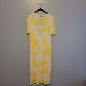 Future Collective x Gabriella Karefa Yellow Floral Print Mesh Midi Dress XXL